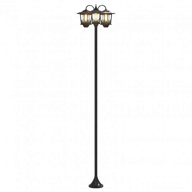 vidaXL Lampa se 3 hlavami Černá 16 x 16 x 187 cm Hliník a ABS