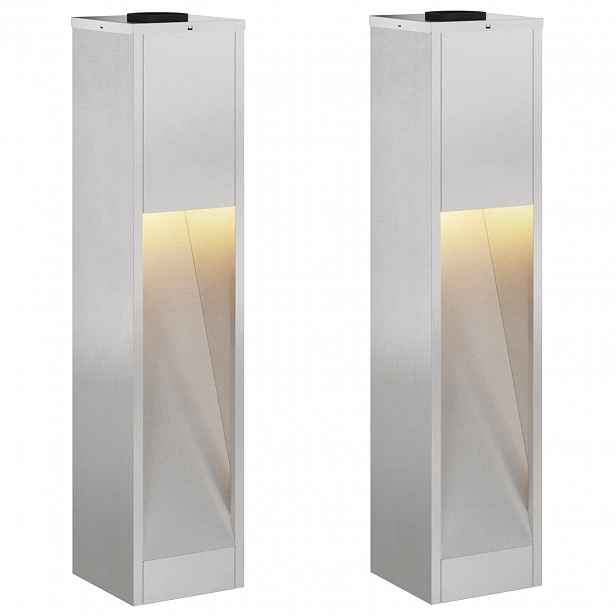 vidaXL Solární LED osvětlení cesty 2 ks Teplá bílá 18 x 18 x 80 cm