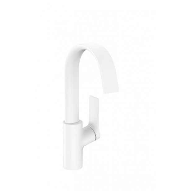 Dřezová - umyvadlová baterie Hansgrohe Vivenis s výpustí matná bílá 75030700