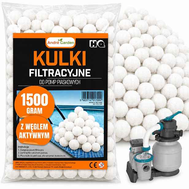 Filtrační kuličky do bazénu filtrační čerpadla 1500 g 1,5 Kg Nejvyšší Kvalita