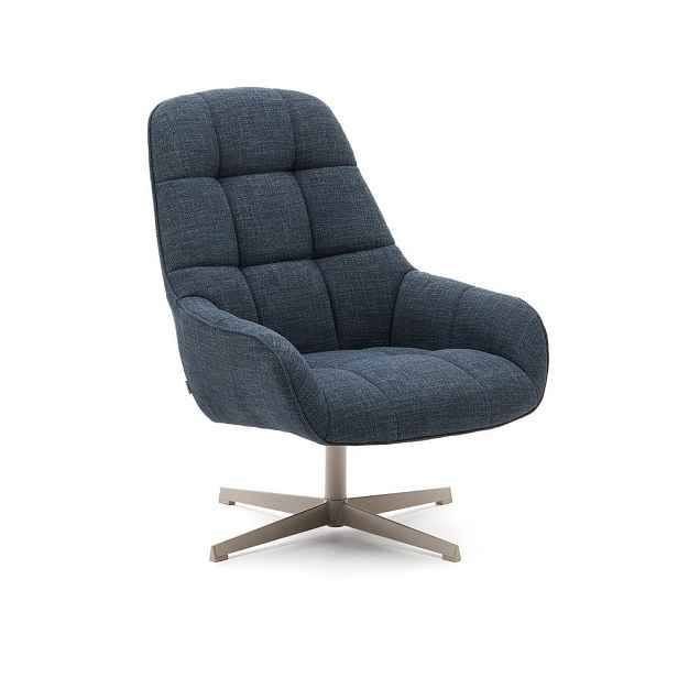 Otočné křeslo šedomodré Jaspe – Kave Home