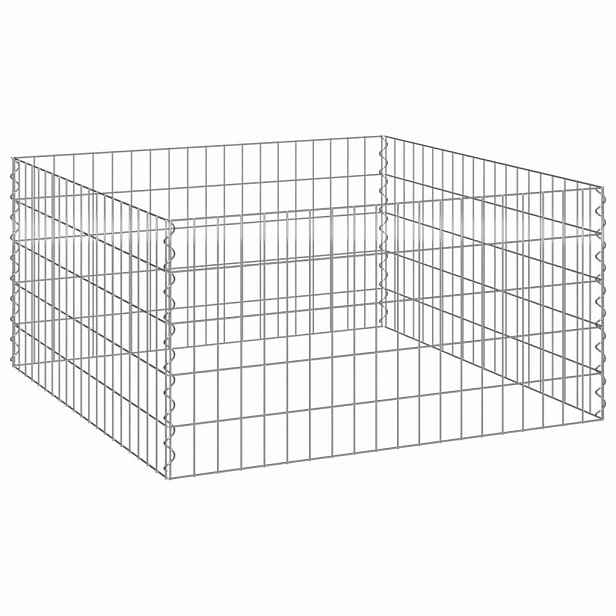 vidaXL Čtvercový kompostér 100 x 100 x 50 cm Železo