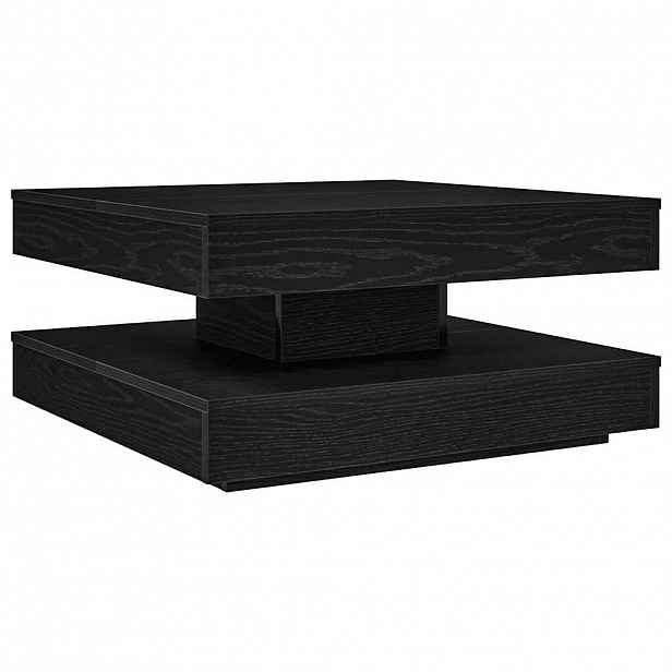 vidaXL Konferenční stolek otočný o 360º černý 70 x 70 x 34,5 cm
