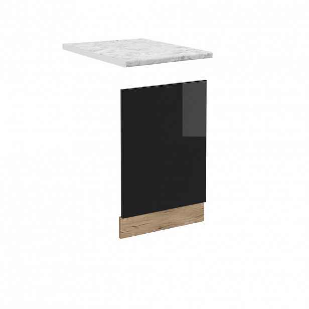 Vicco PŘEDNÍ PANEL R-Line Černý vysoký lesk 45 cm , PD Mramor
