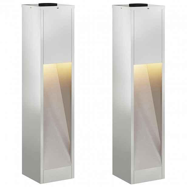 vidaXL Solární LED osvětlení cesty 2 ks Teplá bílá 18 x 18 x 80 cm