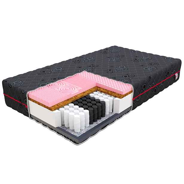 FDM Taštičková matrace Salerno 22 cm černá, velikost 100x200