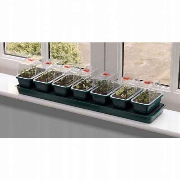 Garland samozavlažovací propagátor 7 mini podnosů 76x18,5x15 cm