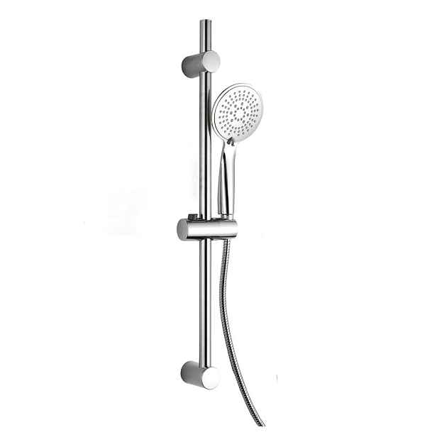 Plastový sprchový set v matně stříbrné barvě s ruční sprchou 70 cm Hydro – douceur d'intérieur