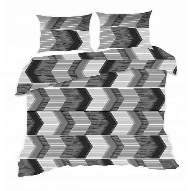 Povlečení 160x200 geometrie šedá Classic