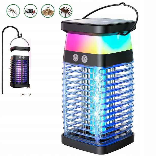Přenosná insekticidní lampa do domácnosti proti komárům a mouchám, vodotěsná, IP65