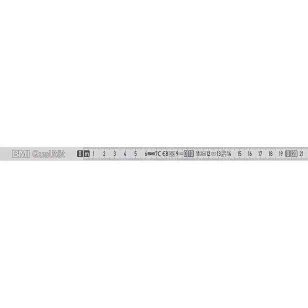 Svinovací měřicí páska ocelová bílá 10mx13mm začátek měření A Flextop Bmi