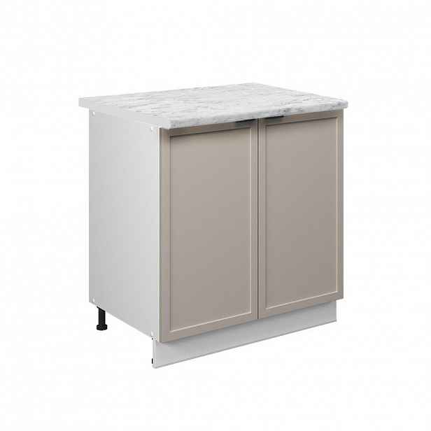 Vicco SPODNÍ SKŘÍŇKA KUCHYŇSKÉ LINKY Fame-Line, GreyBeige/Bílá, 80 cm pracovná doska Mramor