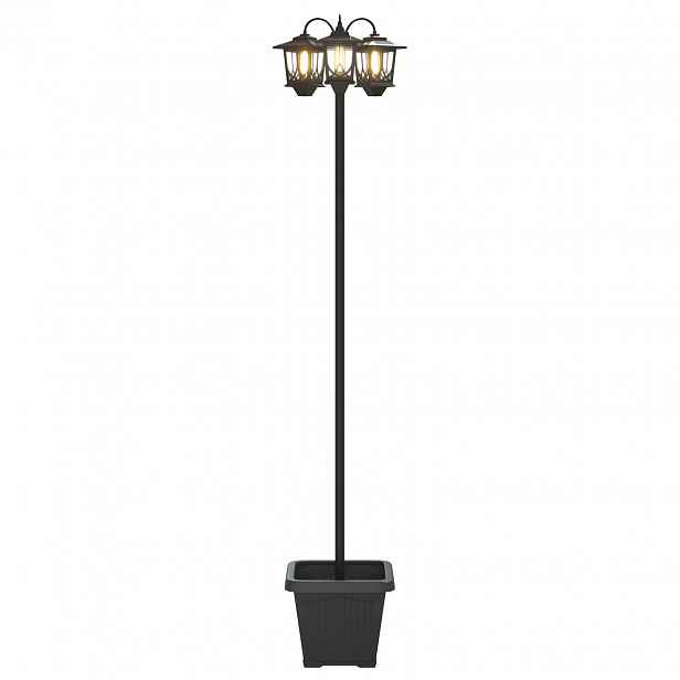 vidaXL Lampa se 3 hlavami Černá 32 x 32 x 188 cm Hliník a ABS