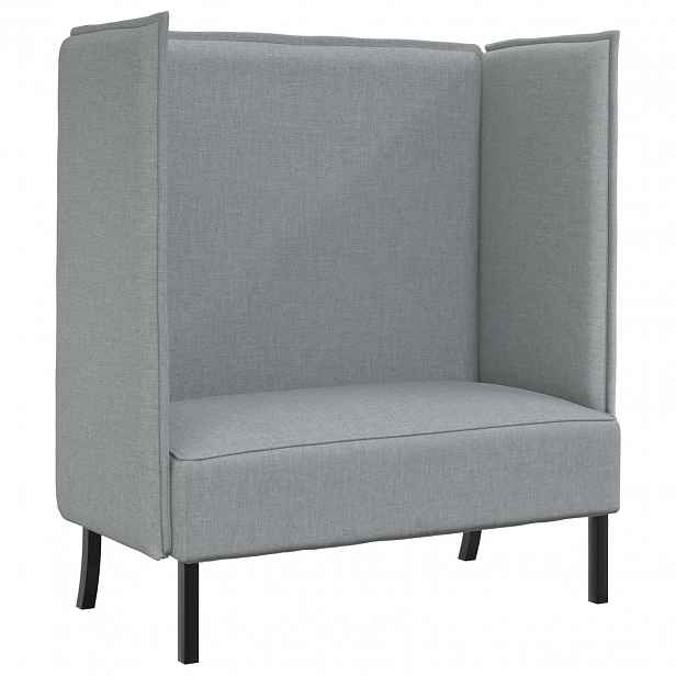 vidaXL Vysoký zpětný pohovka 101cm Světle šedá textil