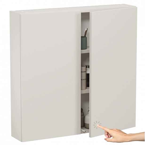Závěsná koupelnová skříňka kašmírová nad toaletu pro koupelnové doplňky 80 cm