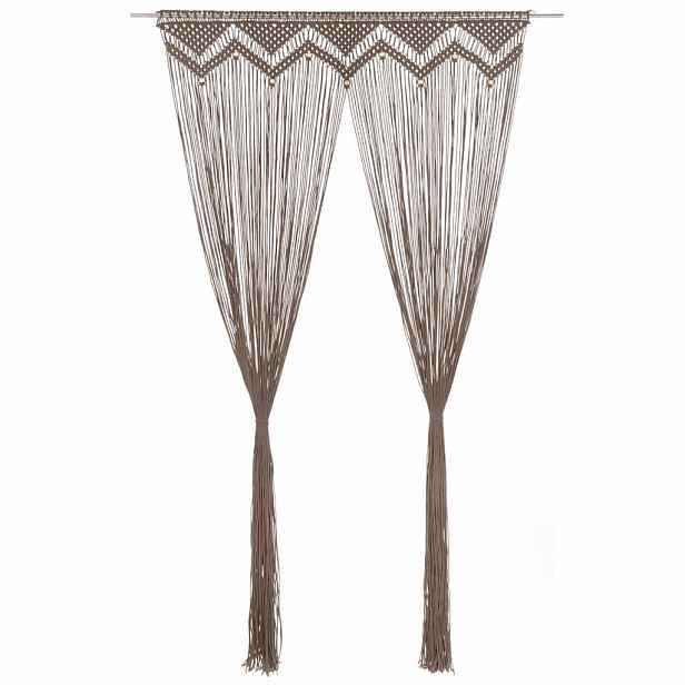 vidaXL Macramé závěs taupe 140 x 240 cm bavlna