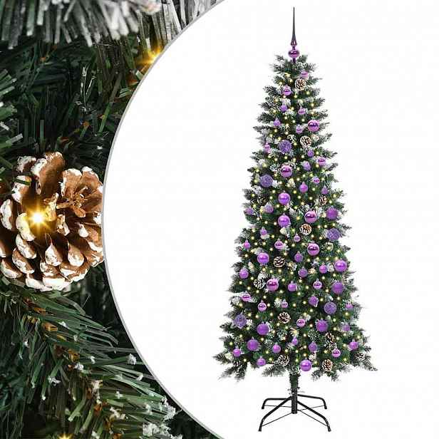 vidaXL Umělý vánoční stromeček Zelená 180 cm PVC, plast a ocel
