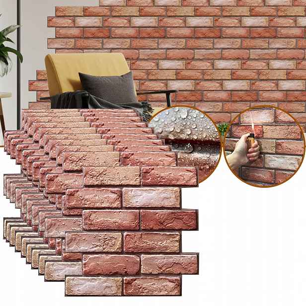 20 Ks Tapeta Na Zeď 3D Kámen Cihla Samolepicí Pvc 30x30 cm Pěnová