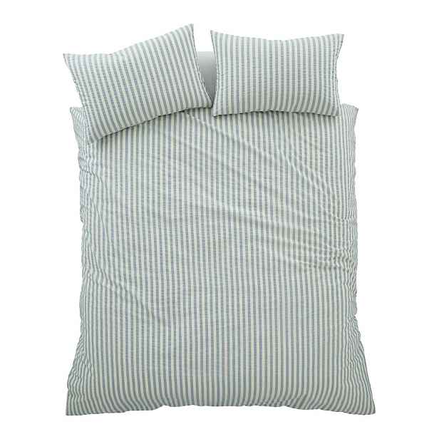 Modré povlečení na jednolůžko 135x200 cm Cotton Rich Woven Stripe – Pineapple Elephant