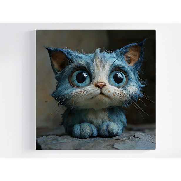 Obraz Na Plátně Canvas Kočka Hračka Plyšák Kiciuś Plyšová Hračka Kotě 50x50
