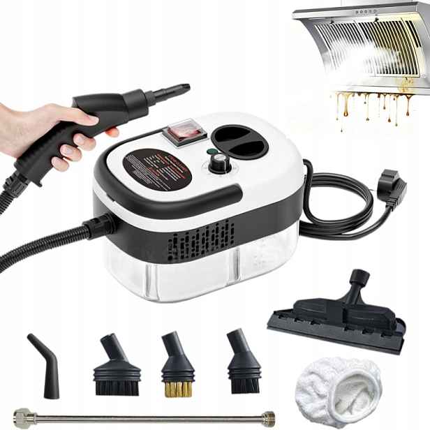 Parní Čistič Parní Mop Parní Napařovač Výkonný 2500W Sada Pro Tejpování Okenních Spár
