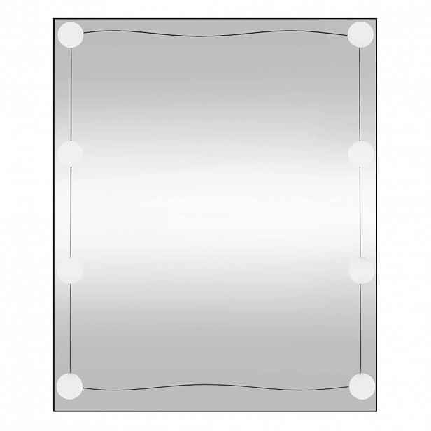 vidaXL Nástěnné zrcadlo s LED osvětlením 50 x 60 cm sklo obdélníkové