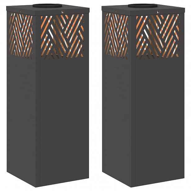 vidaXL Solární LED Cestovní Světlo 2 ks Teplá bílá 18 x 18 x 50 cm