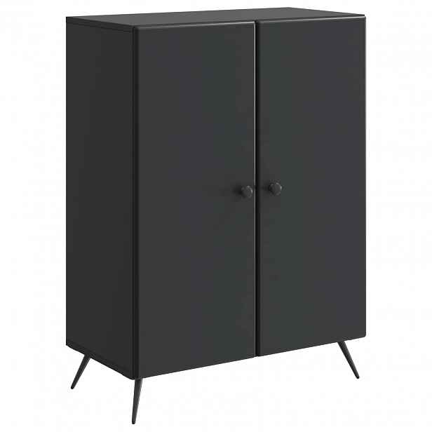 vidaXL Servírovací skříň Černá 66 x 34,5 x 90 cm Kompozitní dřevo