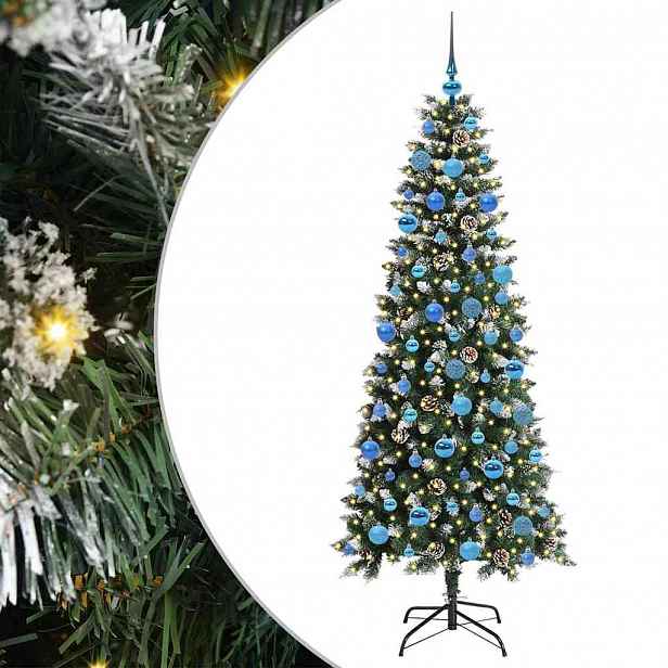 vidaXL Umělý vánoční stromeček Zelená 180 cm PVC, plast a ocel
