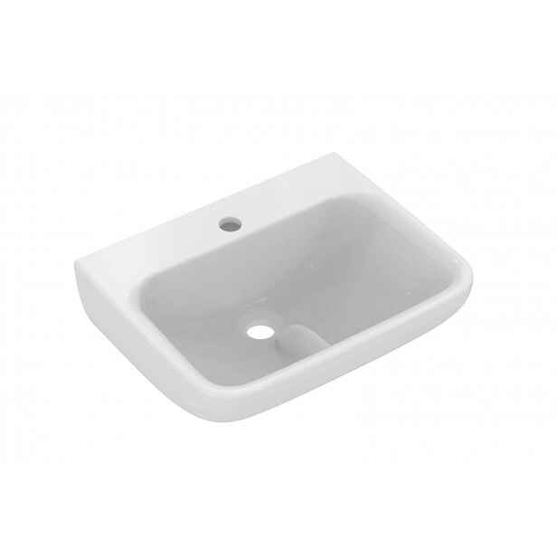 Ideal Standard Contour 21+ - Umývátko 50x40 cm, bez přepadu, otvor pro baterii, SmartGuard+, bílá E1603HY