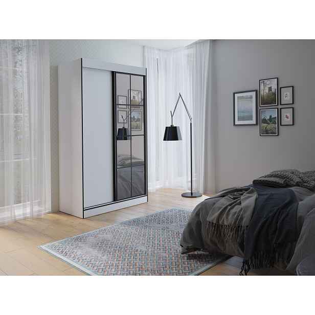 Šatní skříň Oulu II 120 cm, bílá HELCEL