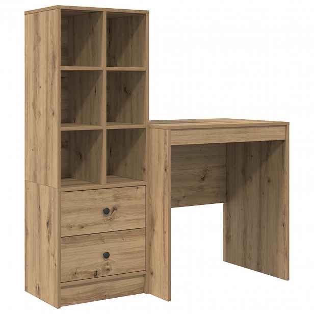 vidaXL Stůl Artisanový dub 115,5 x 50 x 127 cm 2 ks