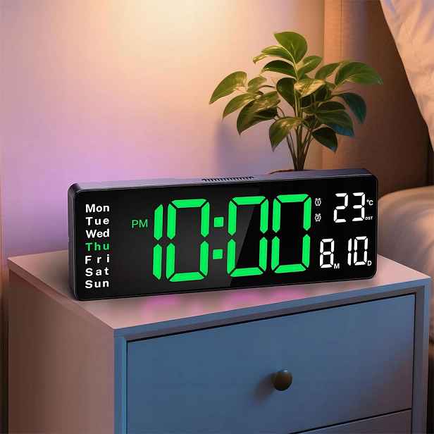 Digitální Led Hodiny Velký Čitelný Displej Budík Alarm Teplota Datum