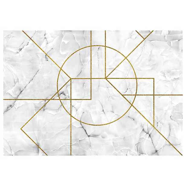 Fototapeta Mramor Zlato Geometrie Abstrakce Minimalismus 250x175 šedá lepidlo