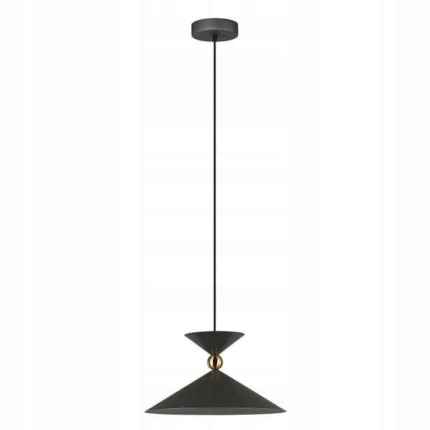 Moderní závěsná lampa Quelto Šedá 1xE27 40W Kov Nastavitelná Italux