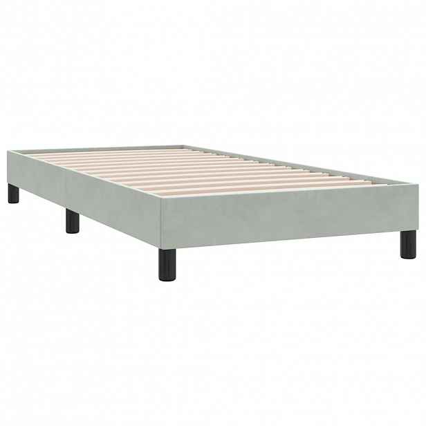 vidaXL Rám postele bez matrace světle šedá 100x220 cm samet