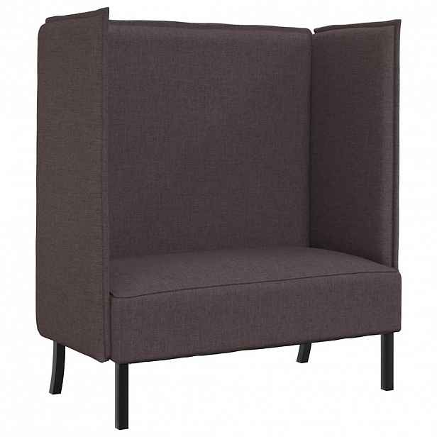 vidaXL Vysoký zpětný pohovka 101cm Tmavě hnědá textil