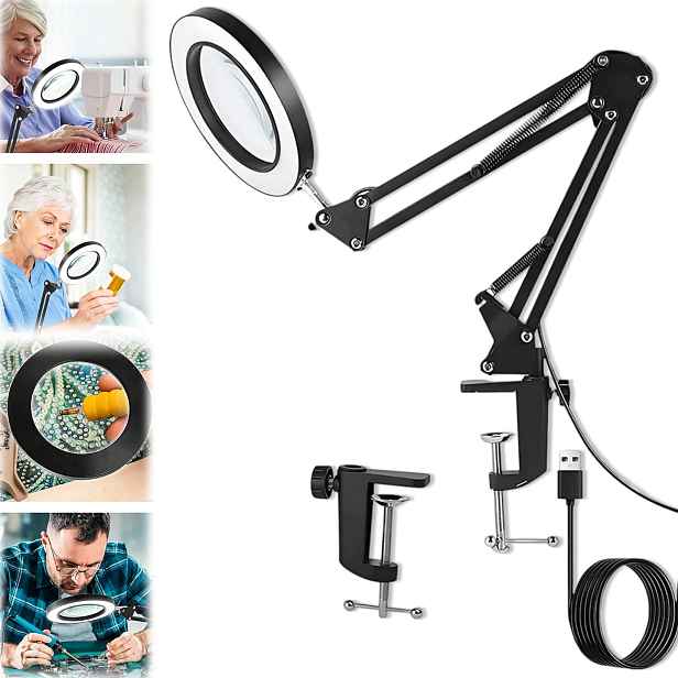 Led lampa Kosmetická lupa Sklo Zvětšovací Kreslící stolní lampa