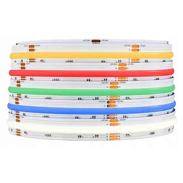 Led pásek Rgb W Cob 24V Neon Rgb Neutrální Bílá 3920 Diod Rolka 5M