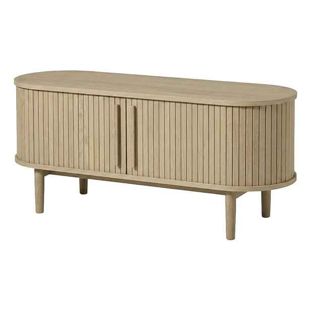TV stolek v dekoru dubu ve světle přírodní barvě 140x56x40 cm Meta – Unique Furniture