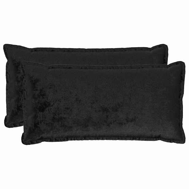 vidaXL Povlak na polštář 2 pcs HOUTEN Černá 40 x 80 cm Flanel