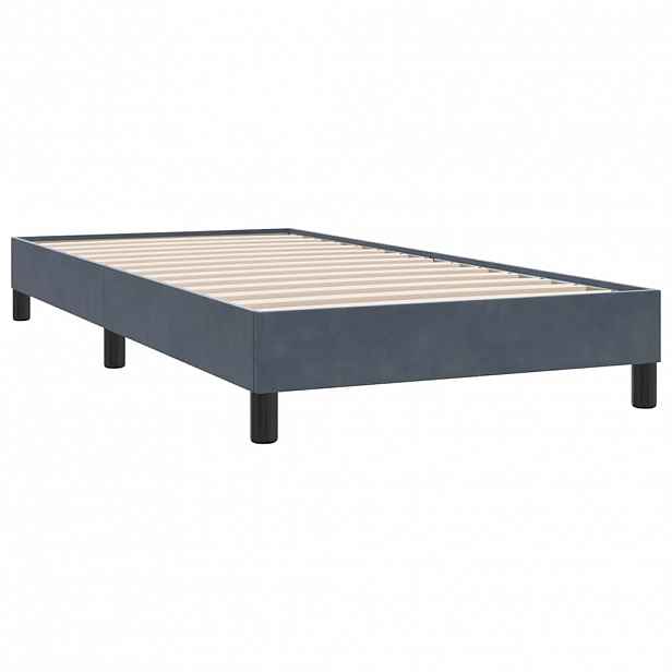 vidaXL Rám postele bez matrace tmavě šedý 100x220 cm samet