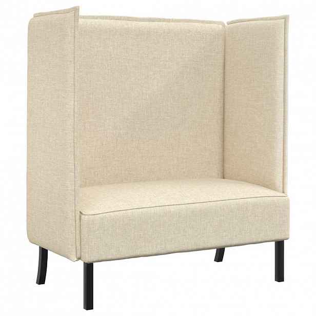 vidaXL Vysoký zpětný pohovka 101cm Krémová textil