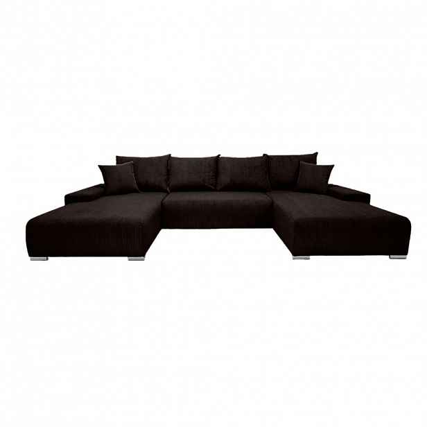 Fedve ECKSOFA Trawanga s rozkládací funkcí, Tmavě hnědá