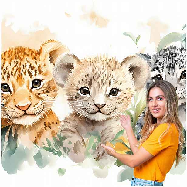 Fototapeta Pro Děti Džungle safari divoká zvířata 392x260 DS05W