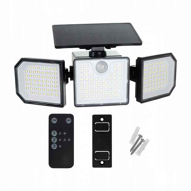 Izoxis 24633 Solární 167 Led osvětlení s Pir čidlem pohybu a soumraku, IP65
