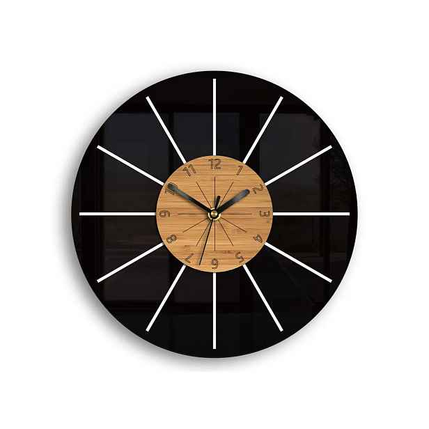 ModernClock Nástěnné hodiny Leon černé