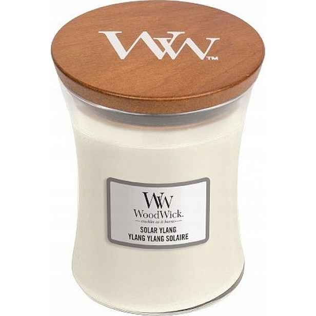 Solar Ylang – Woodwick – střední vonná svíčka s dřevěným knotem