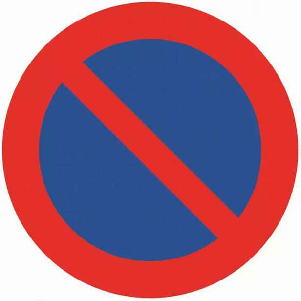 Symbol Zákaz stání, 92x92 mm fólie