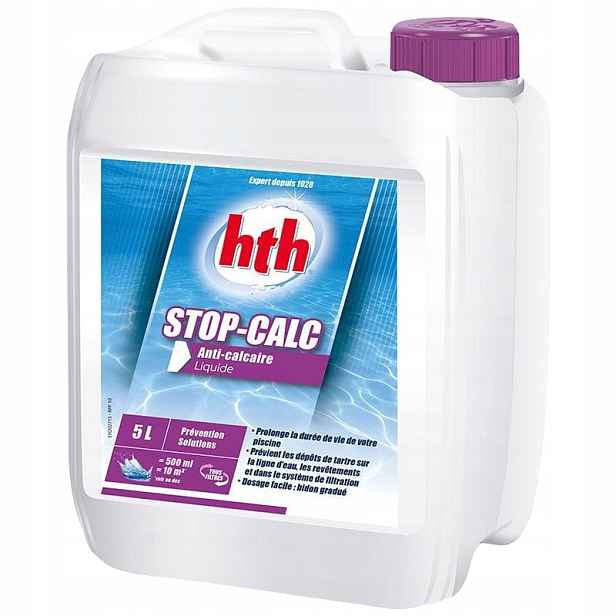 Hth Stop Calc 5L Profesionální přípravek proti usazeninám pro bazény a vany Spa